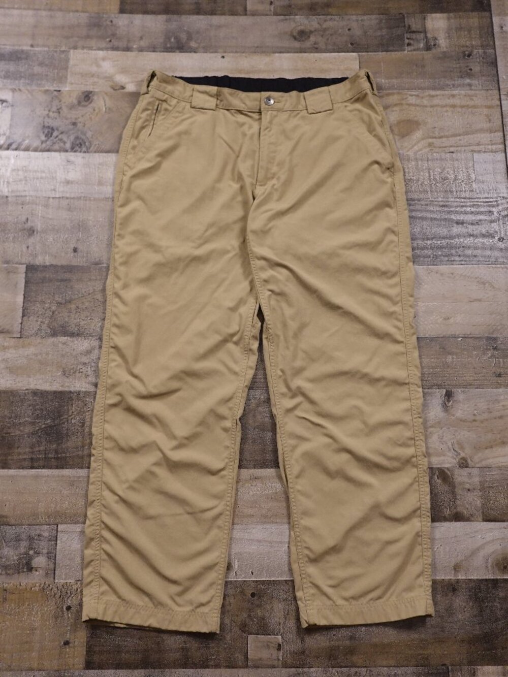 Duluth Trading Dry on the Fly Pants Men's XL x 32 Khaki Nylon Hiking